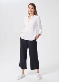 Rosemary Linen Top, White, hi-res