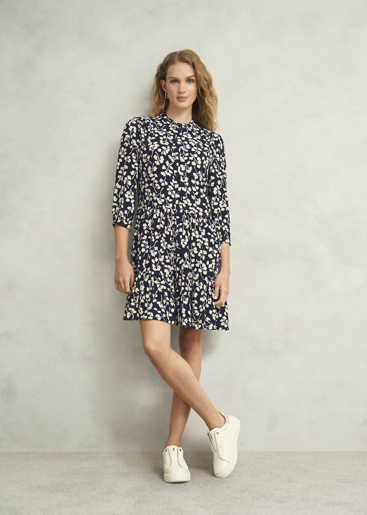 Lacey Dress, Navy Cream, hi-res