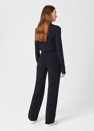 Abigail Wide Trousers, Navy, hi-res