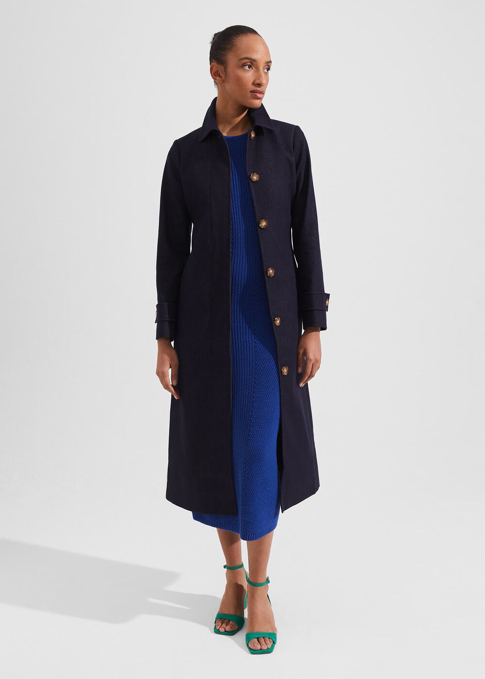 Carrie Denim Trench, Indigo, hi-res