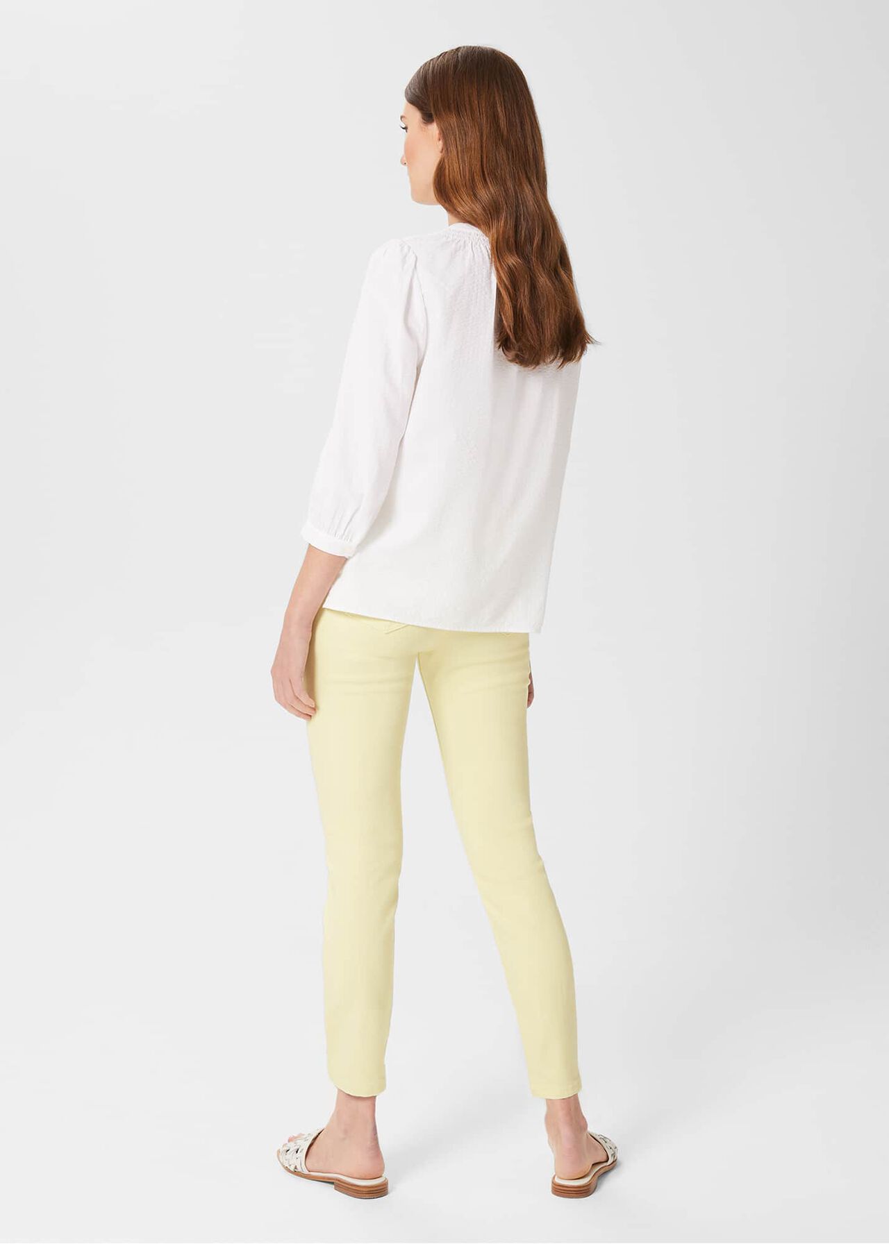 Gia Sculpting 7/8 Jeans, Light Yellow, hi-res