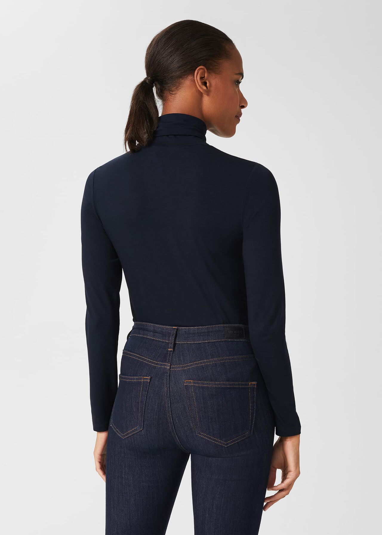 Mischa Roll Neck, Navy, hi-res