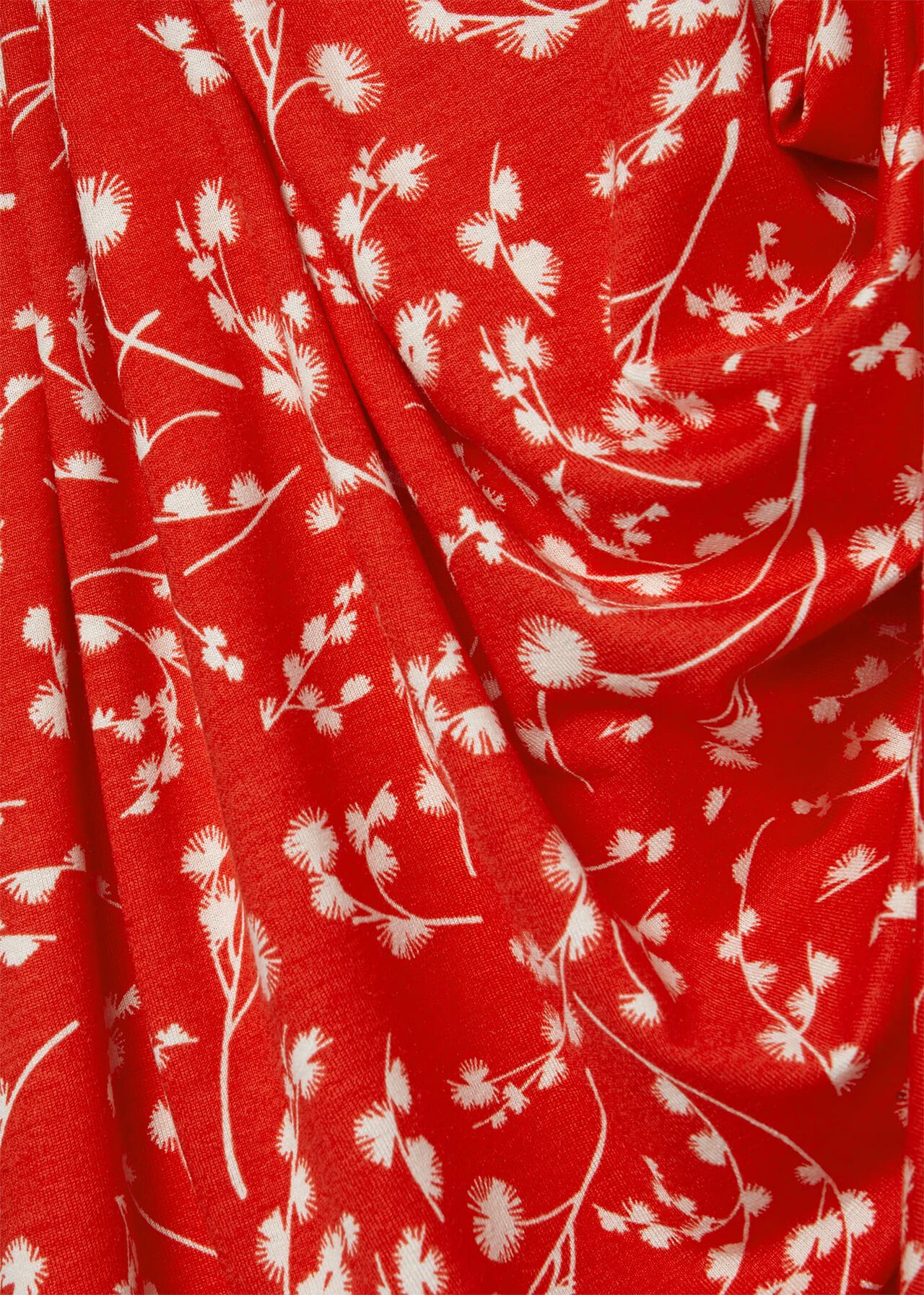 Dina Jersey Wrap Dress, Red Ivory, hi-res