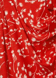 Dina Jersey Wrap Dress, Red Ivory, hi-res