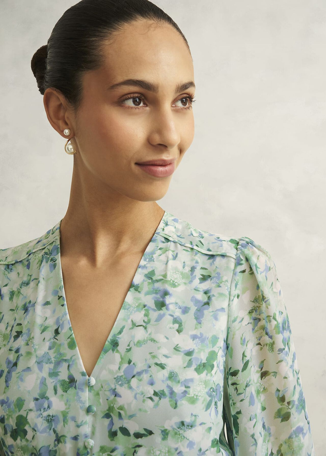 Thea Tie Belted Dress, Sage Green, hi-res