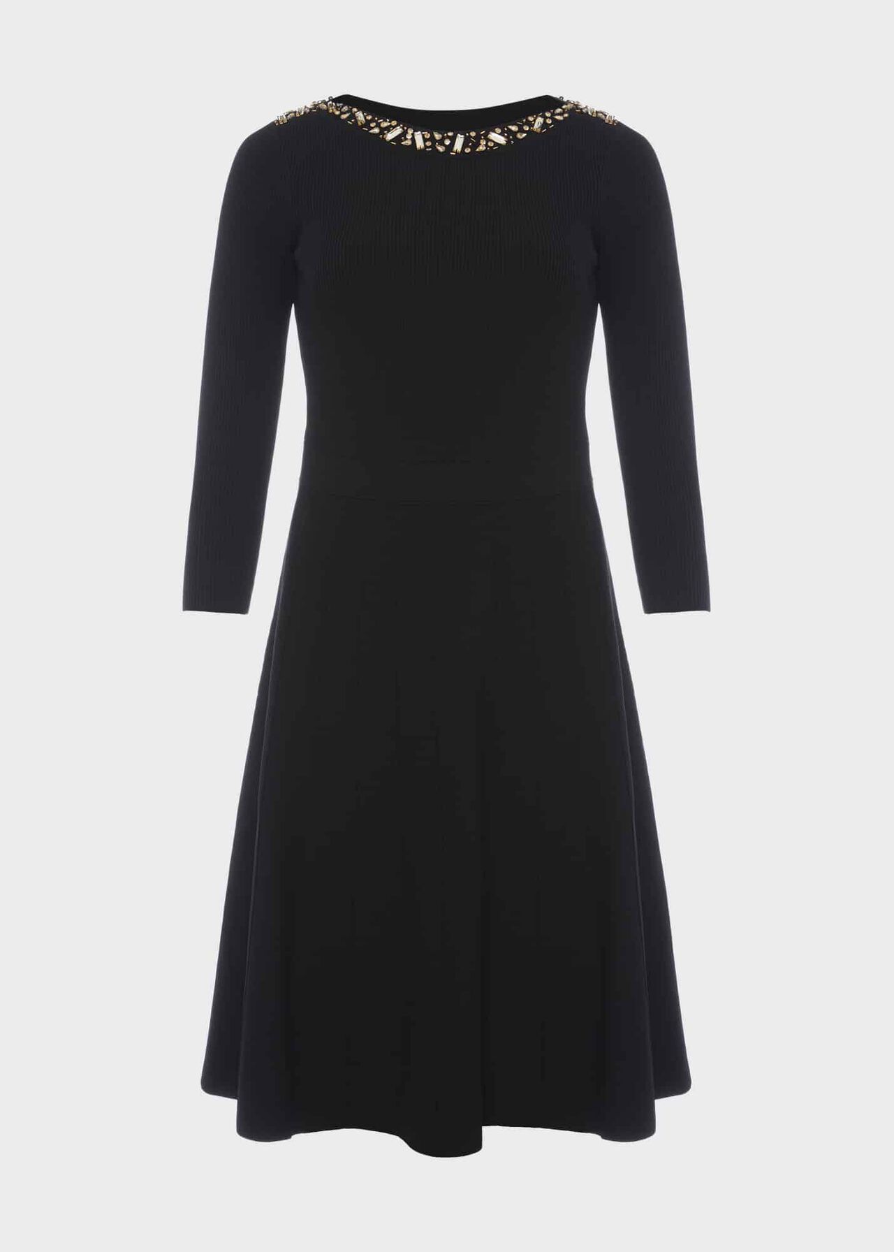 Emily Knitted Sequin Dress, Black, hi-res