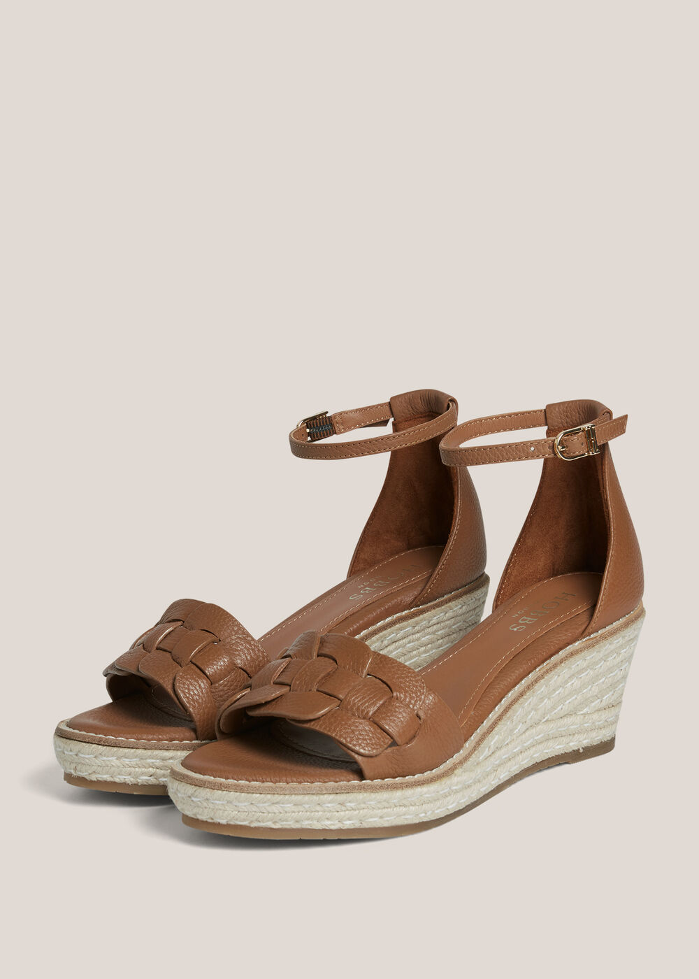 Francis Leather Espadrilles, Tan, hi-res