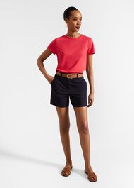 Adaline Cotton Slub T-Shirt, Rouge Pink, hi-res