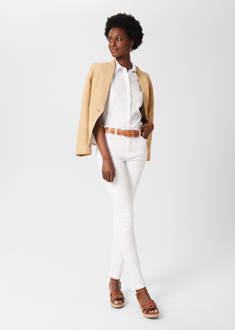 Trent Silk Linen Jacket, Neutral, hi-res