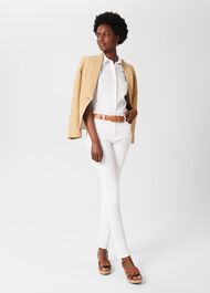 Trent Silk Linen Jacket, Neutral, hi-res