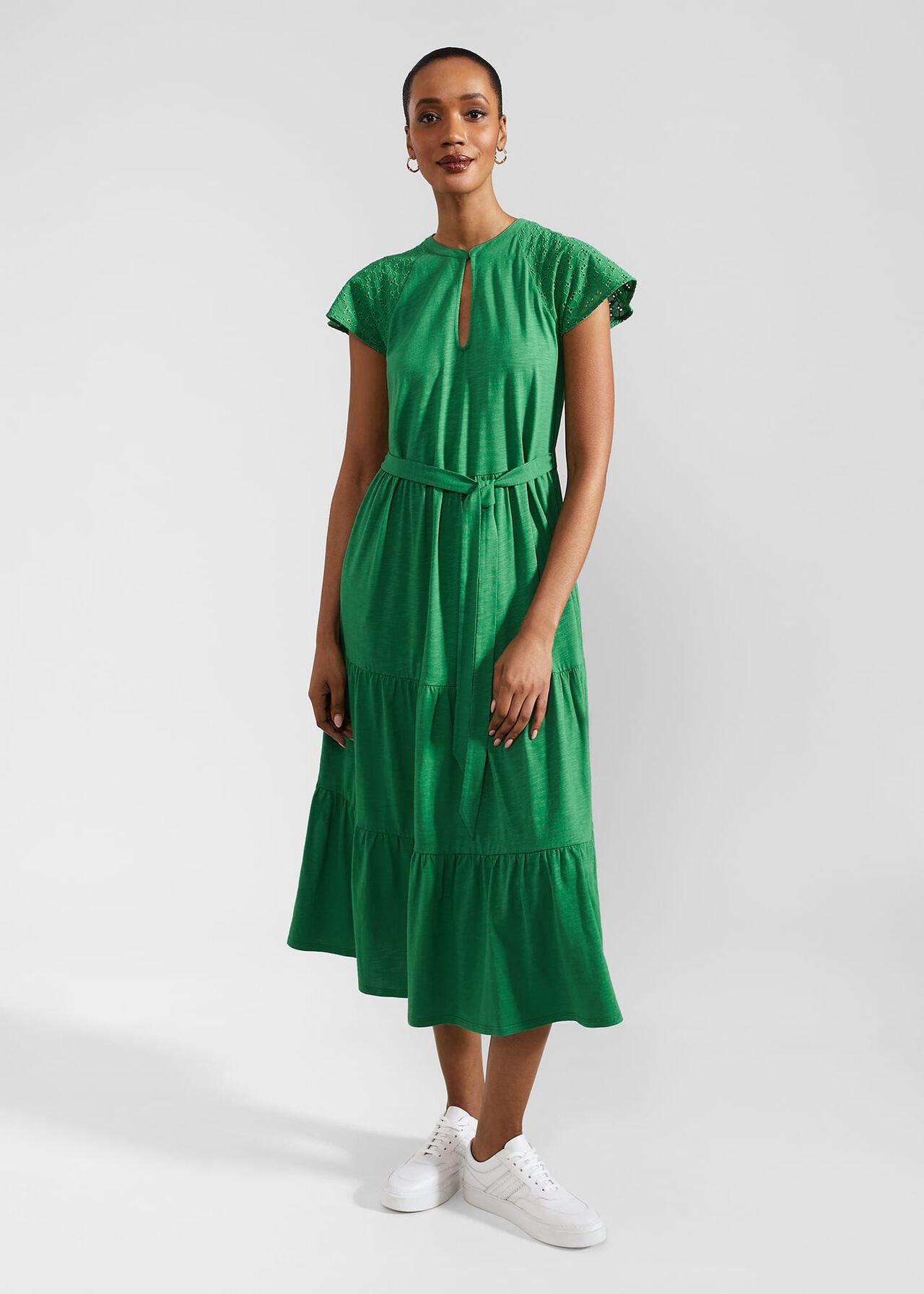 Brodie Jersey Dress, Green, hi-res