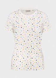 Pixie Cotton Printed T-Shirt, White Multi, hi-res