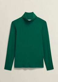 Mischa Roll Neck Top, Agate Green, hi-res