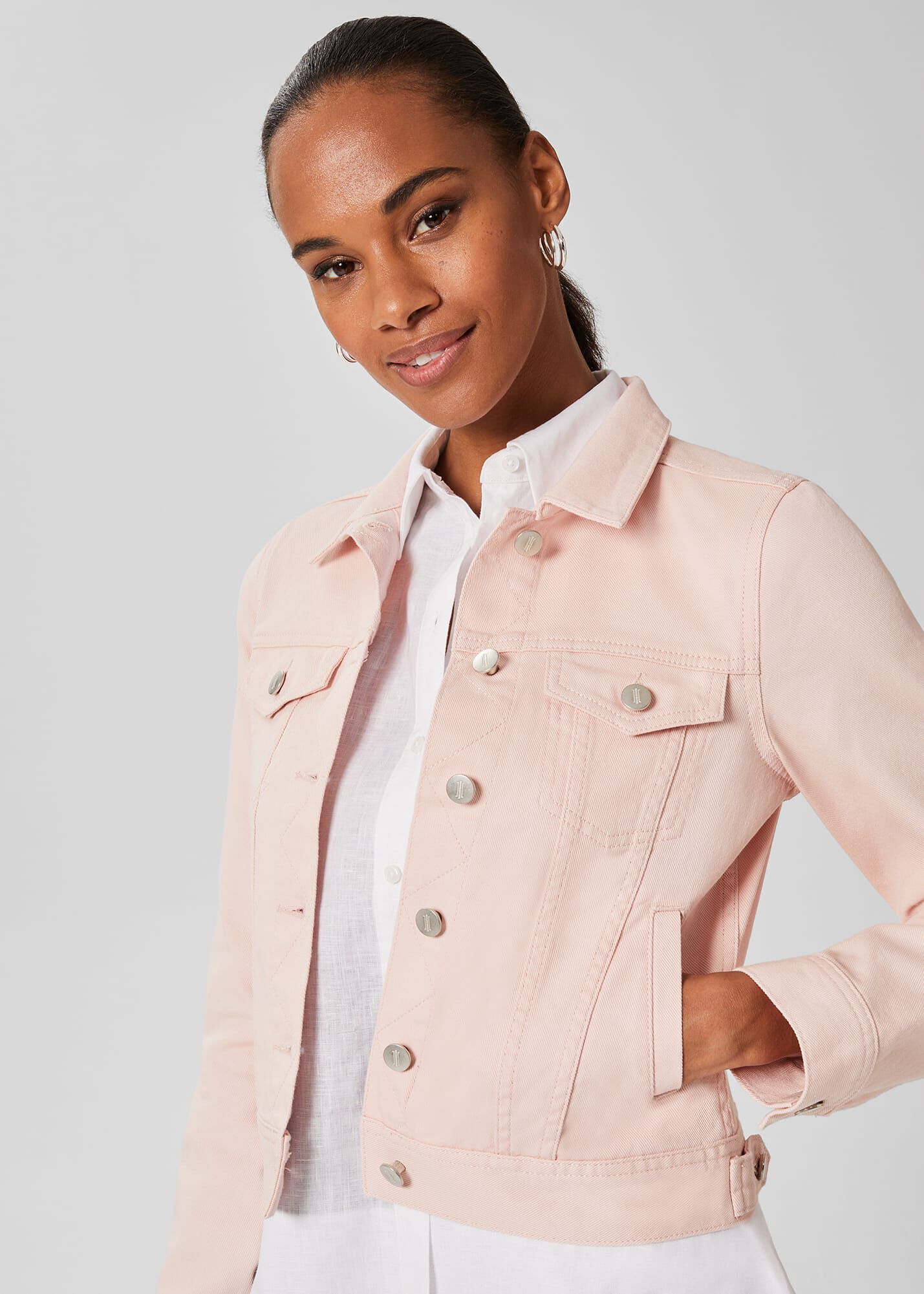 Blush pink jacket sales