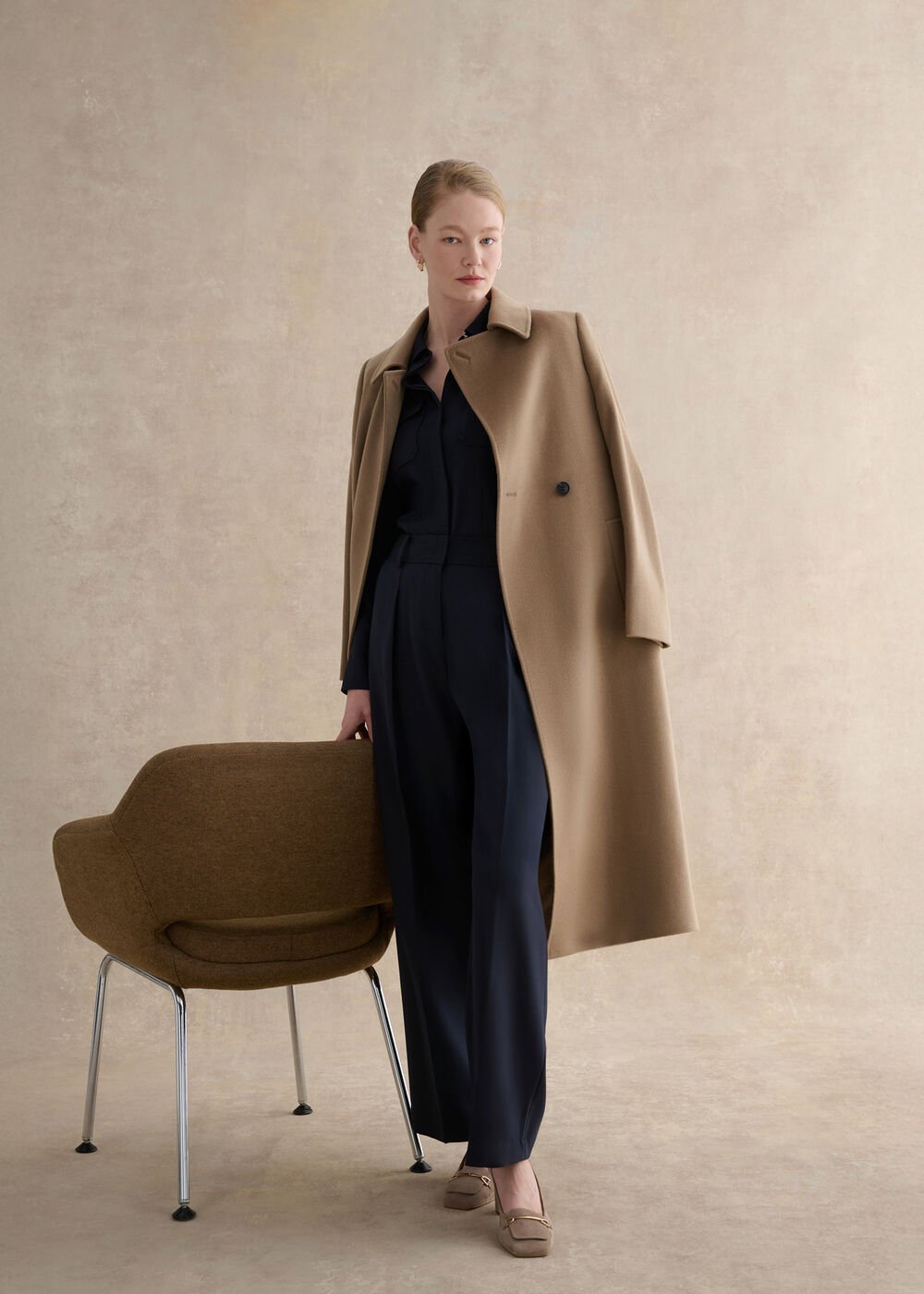 Dannie Wide Leg Trousers, Hobbs Navy, hi-res