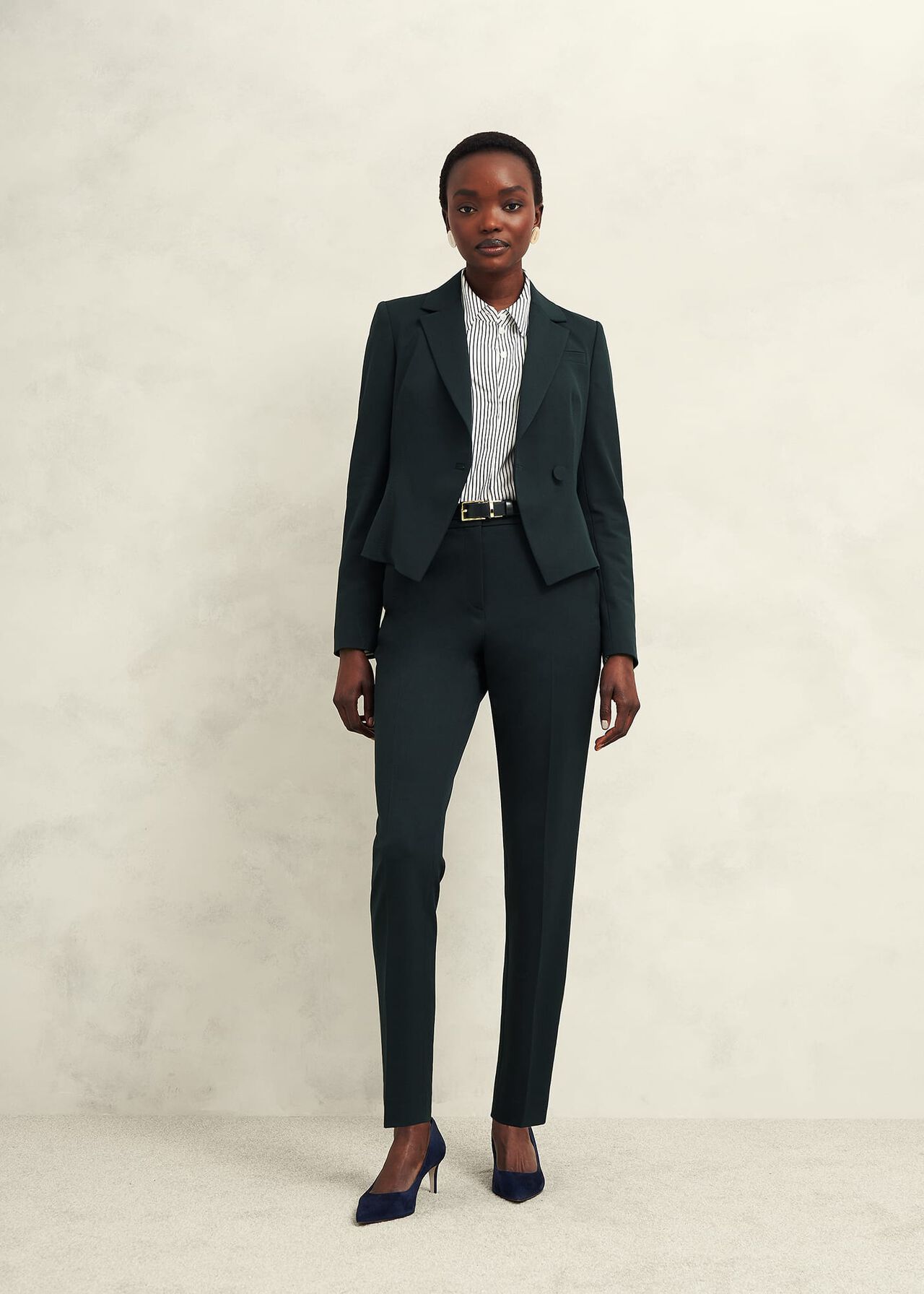 Linda Fitted Jacket, Deep Pine Green, hi-res