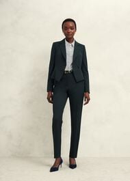 Linda Fitted Jacket, Deep Pine Green, hi-res