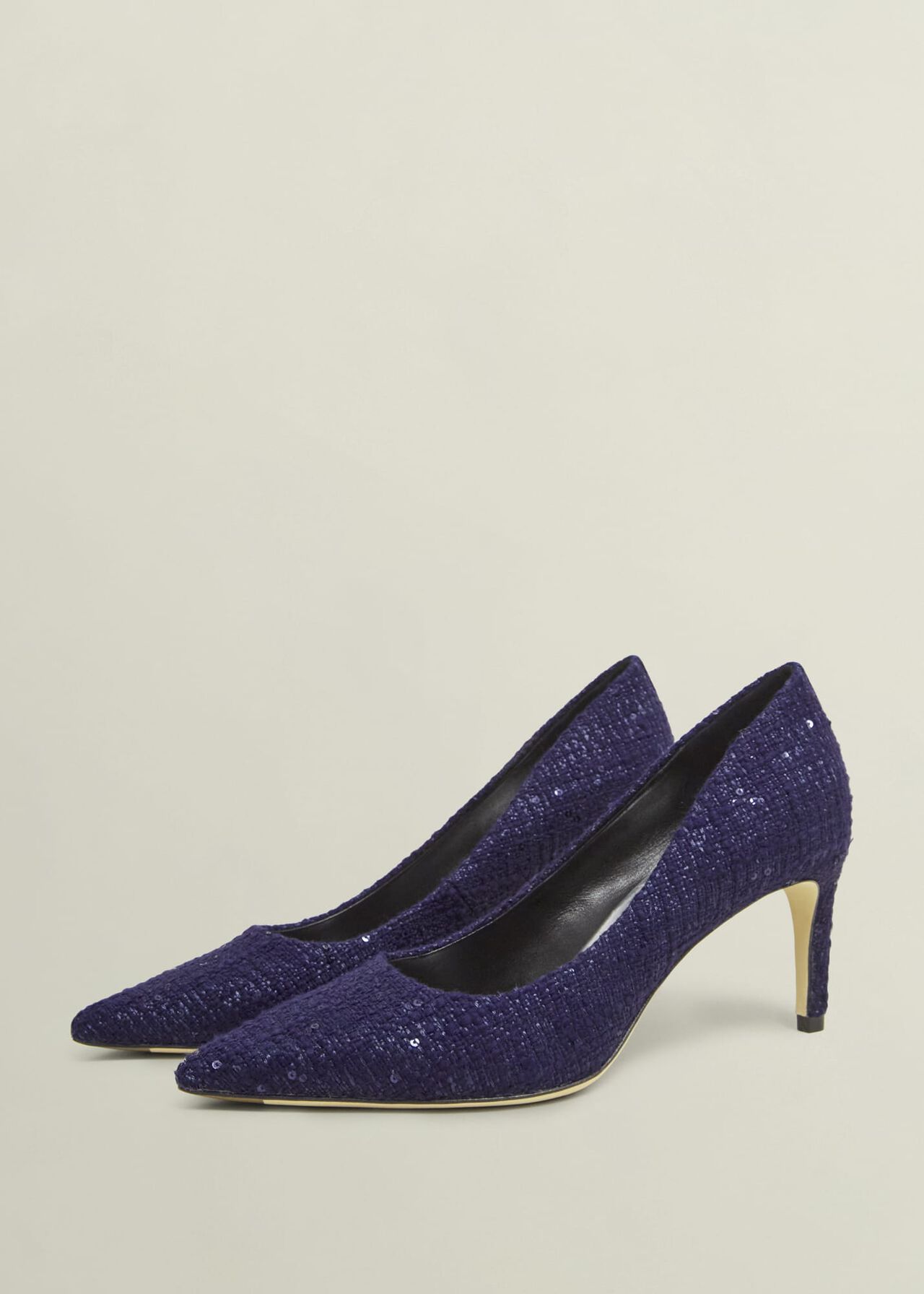 Leila Tweed Pumps, Midnight, hi-res