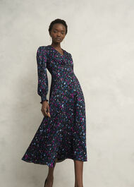 Petite Isabella Dress, Black Multi, hi-res