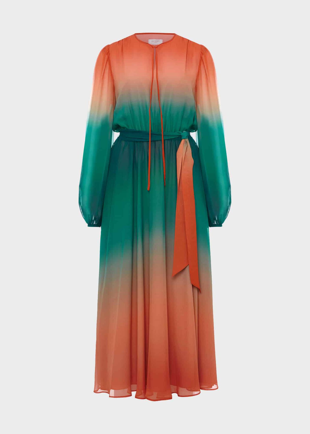 Adalyn Silk Dress, Green Warm Clay, hi-res