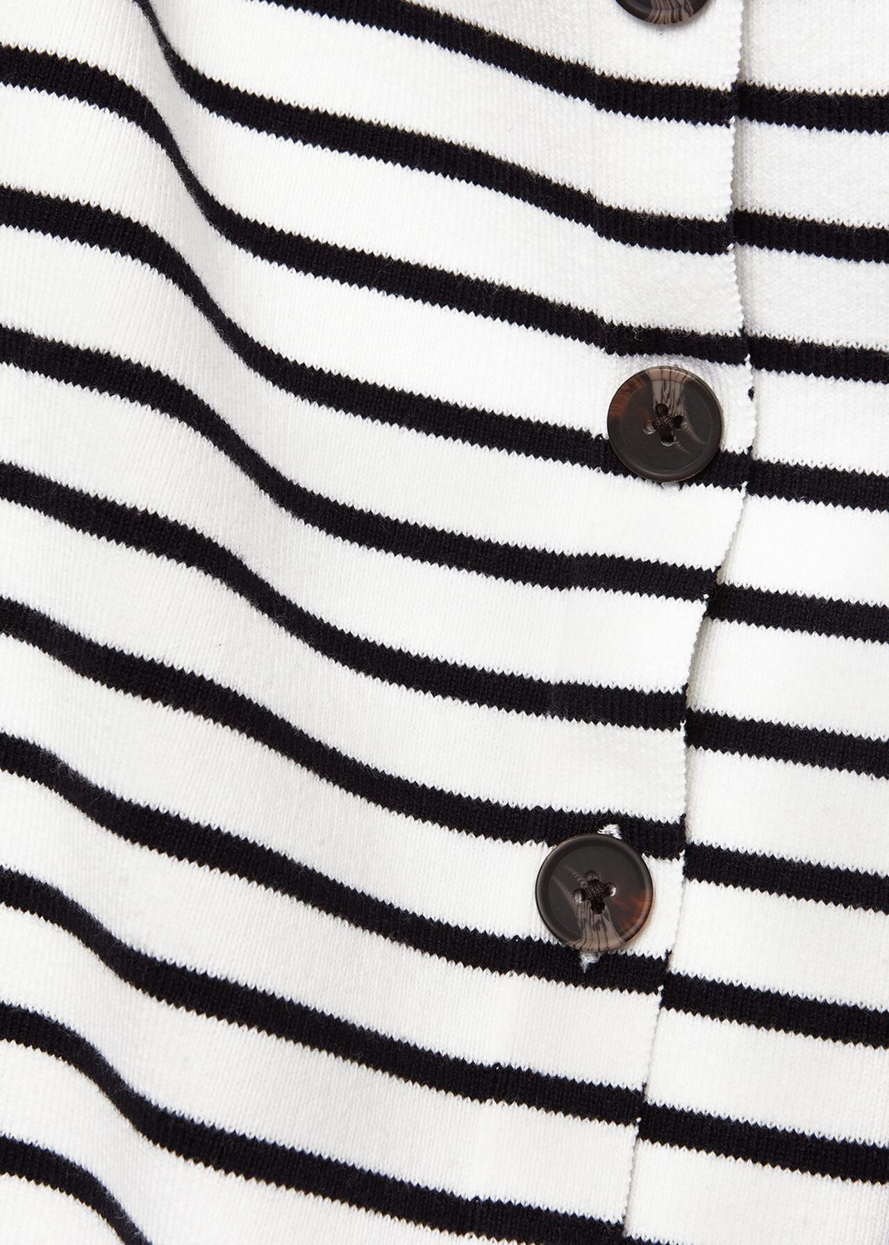 Petra Cotton Striped Jumper, Ivory Navy, hi-res
