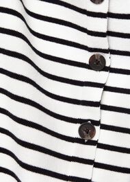 Petra Cotton Striped Jumper, Ivory Navy, hi-res