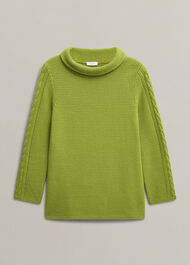 Camilla Cotton Sweater, Pear Green, hi-res