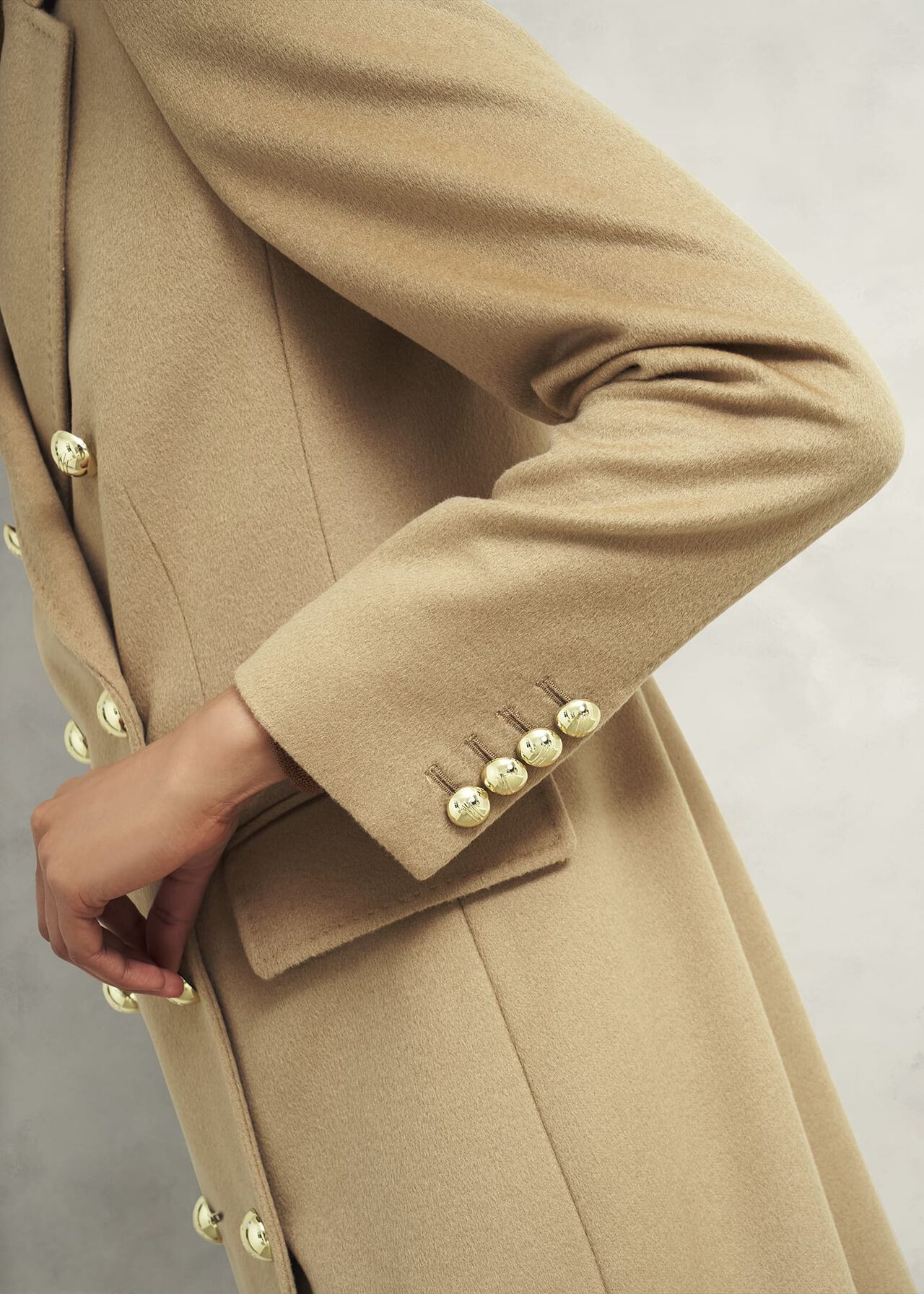 Richmond Wool Maxi Coat, Camel, hi-res