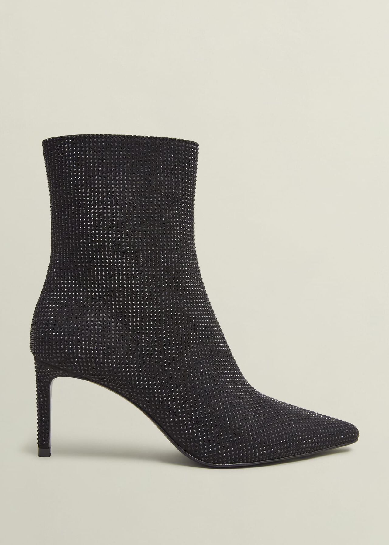 Cassia Jewelled Ankle Boots, Black, hi-res