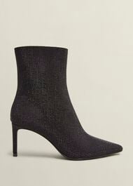 Cassia Jewelled Ankle Boots, Black, hi-res