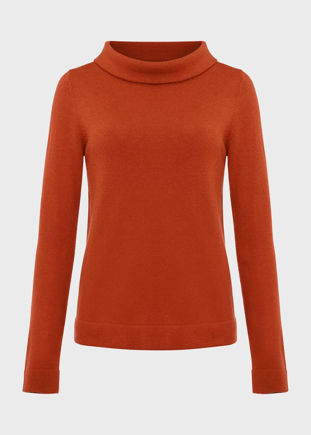 Audrey Wool Cashmere Sweater, Burnt Orange, hi-res