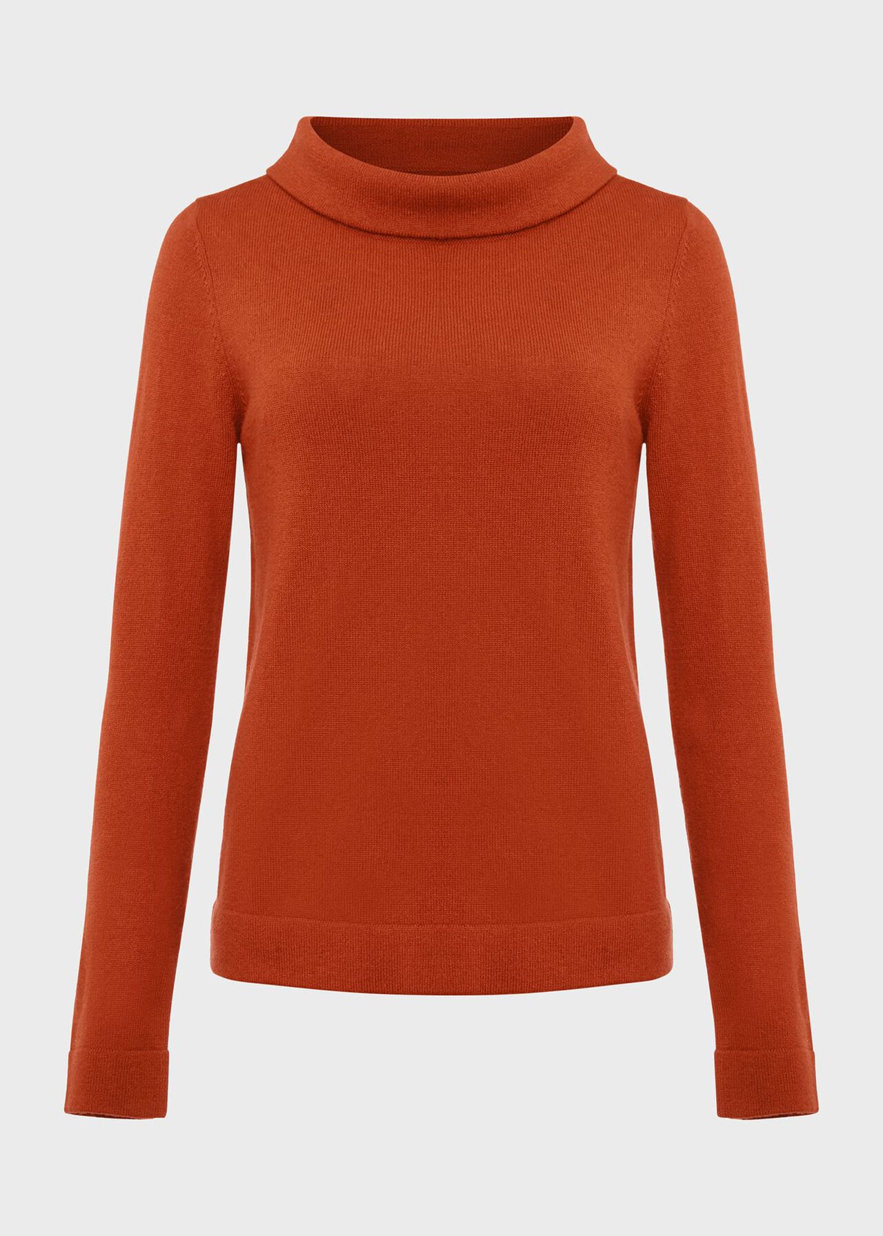 Audrey Wool Cashmere Jumper, Burnt Orange, hi-res