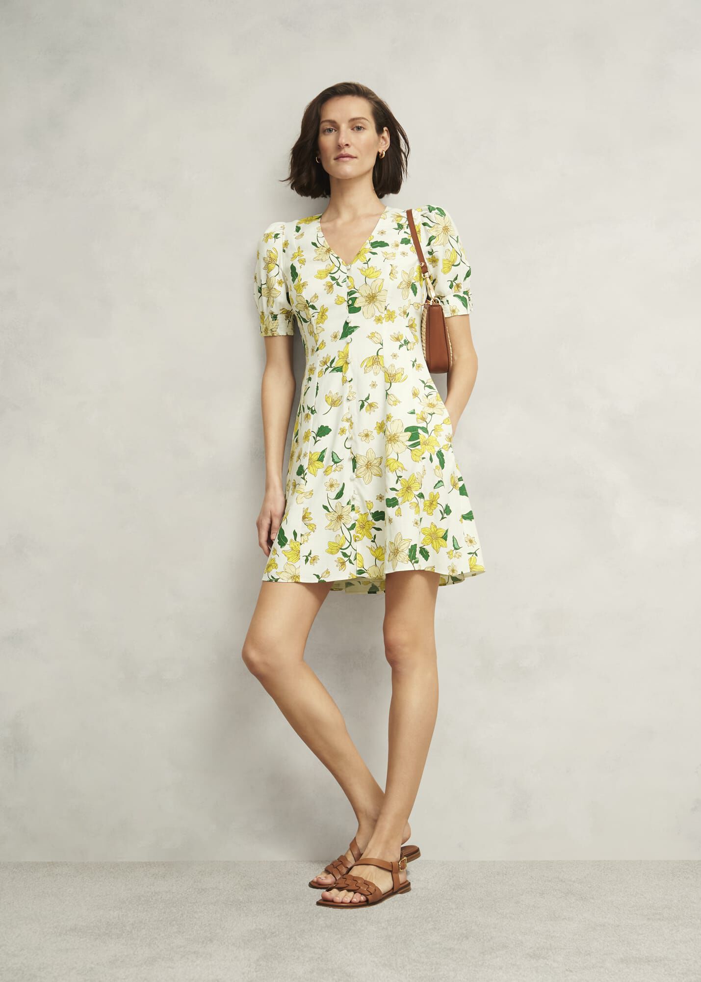 関税送料込★HOBBS LONDONコニストンフローラルリネンミニドレス Coniston Floral Linen Blend Mini Dress | Hobbs US |
