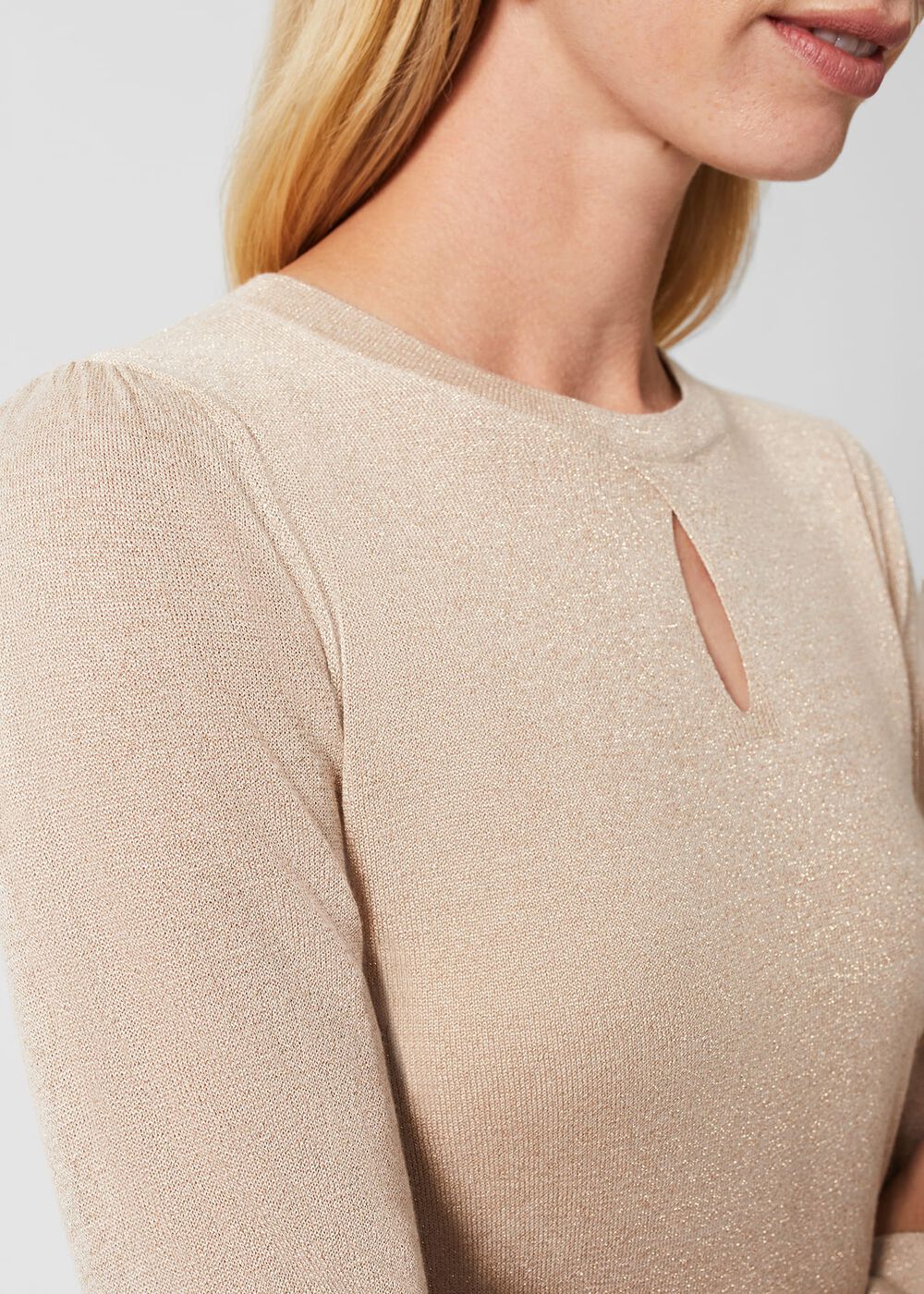 Marlena Sparkle Sweater, Oyster, hi-res