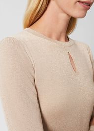 Marlena Sparkle Sweater, Oyster, hi-res
