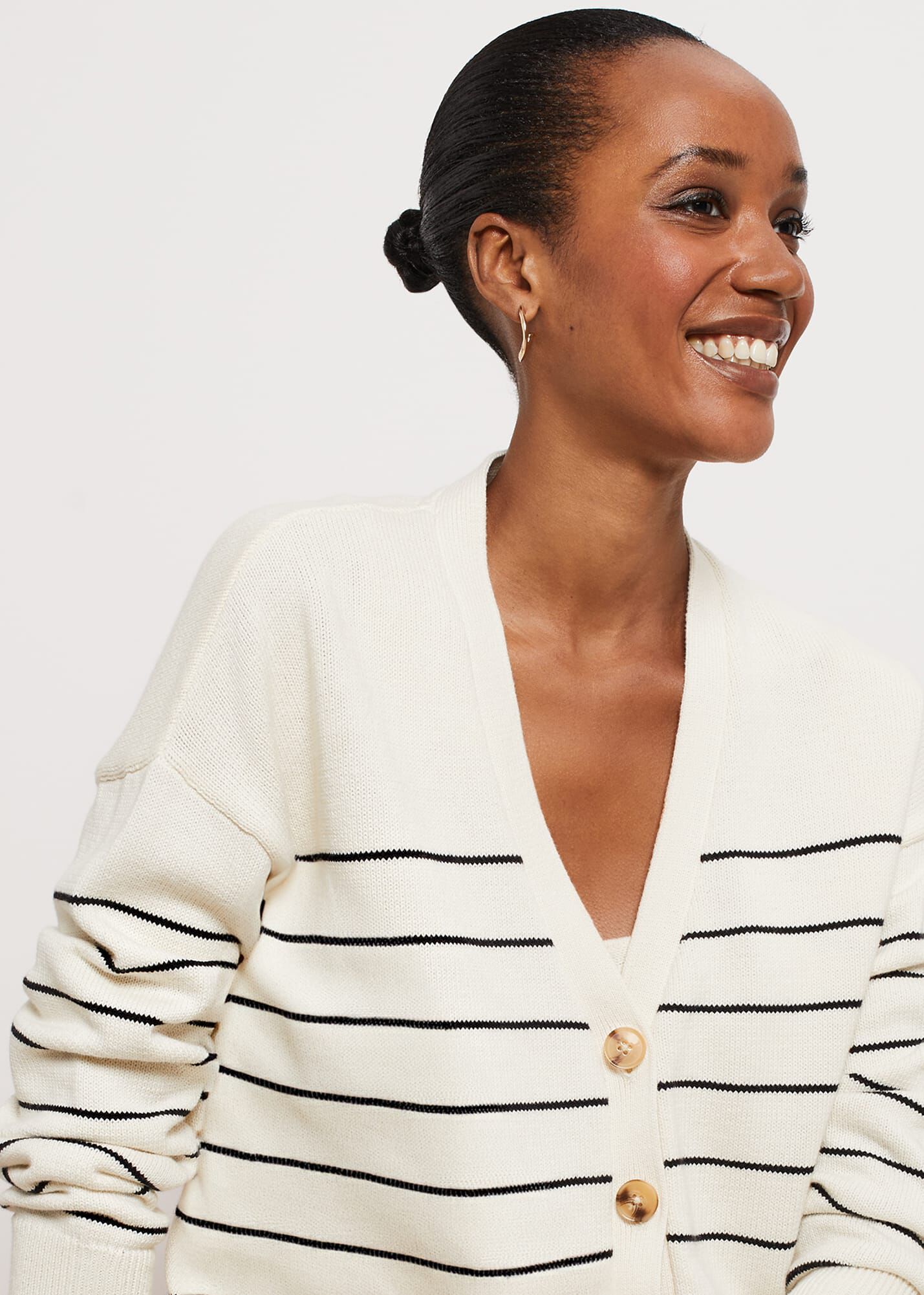 Ivory sales cotton cardigan