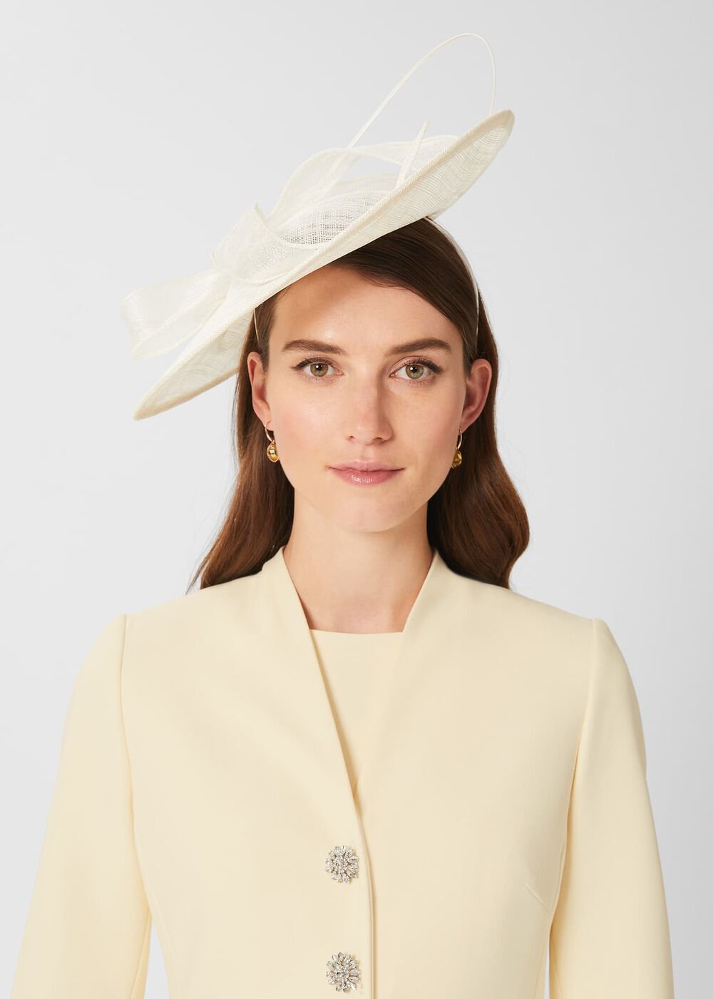 Ottilie Fascinator, Ivory, hi-res