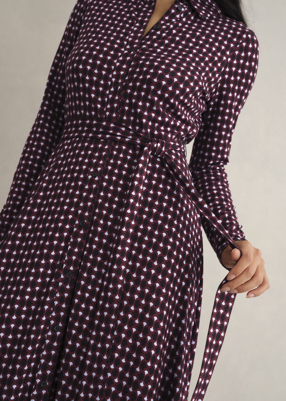 Clarice Jersey Dress, Navy Multi, hi-res