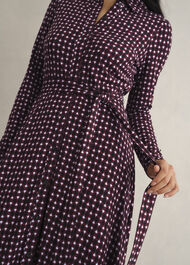 Clarice Jersey Dress, Navy Multi, hi-res