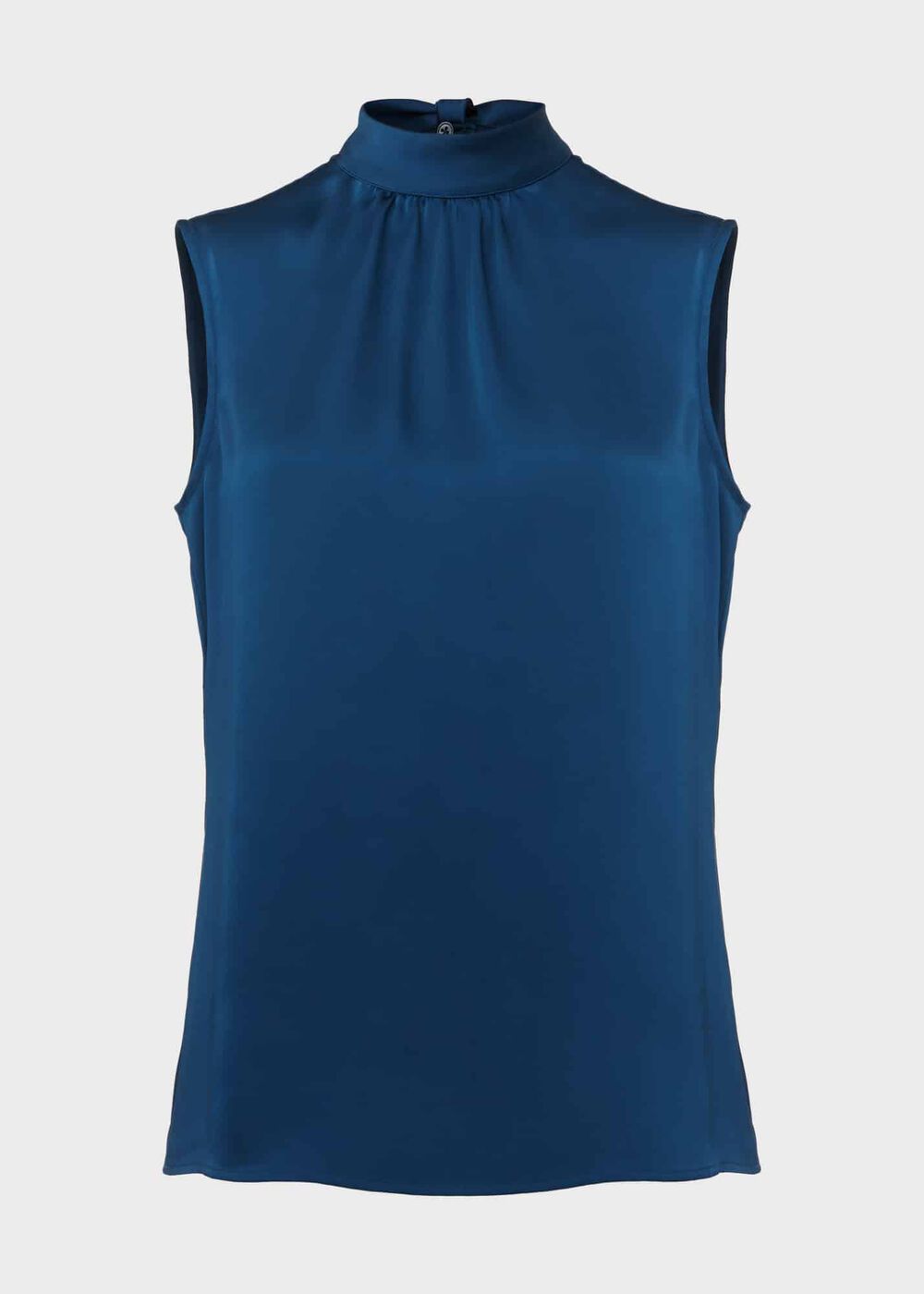 Eren Satin Blouse, Steel Blue, hi-res