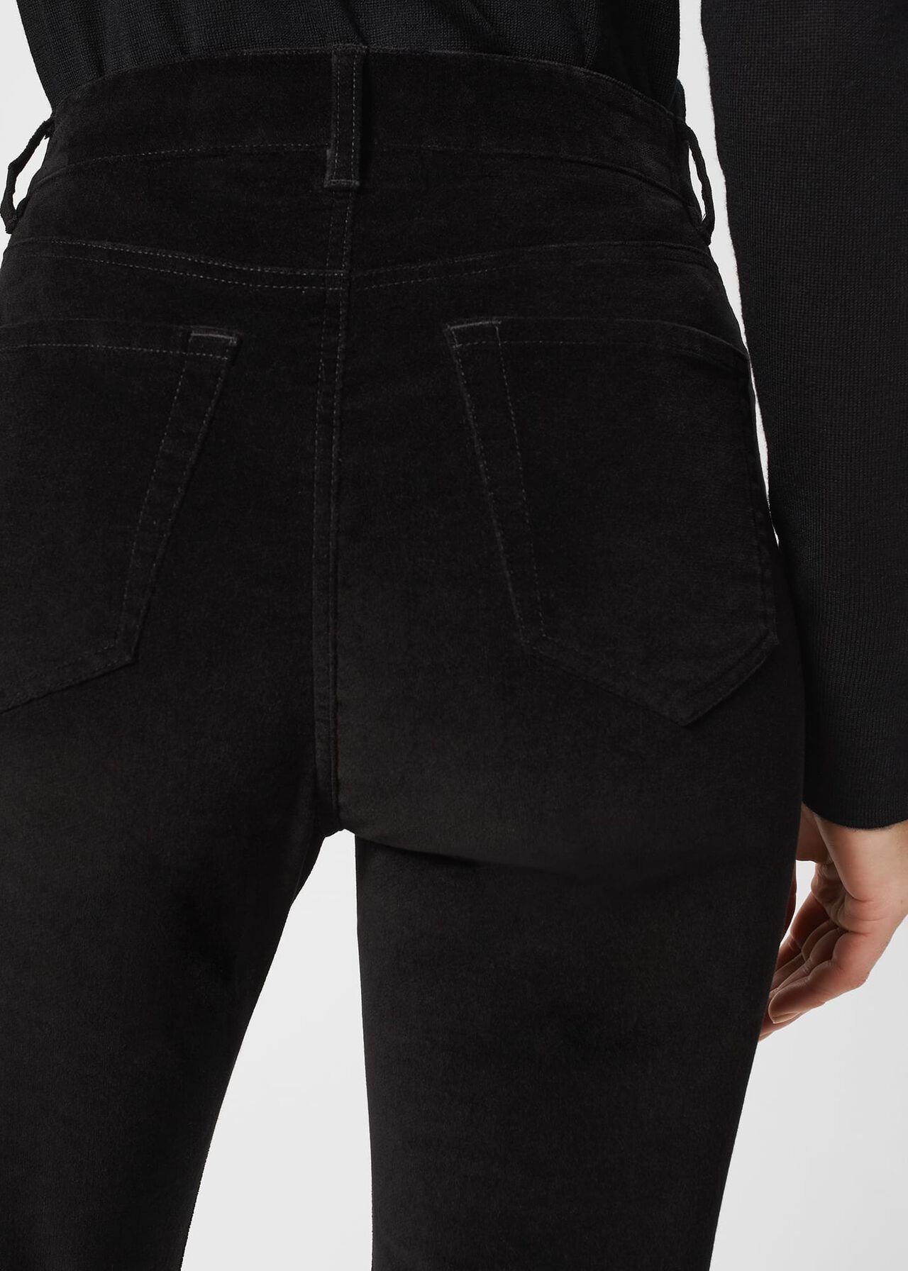 Gia Velvet Jeans , Black, hi-res