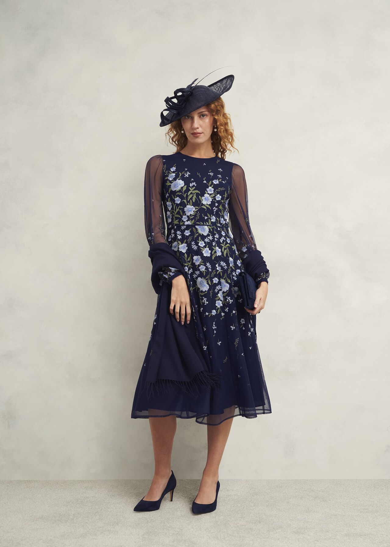 Lois Embroidered Dress, Midnight Multi, hi-res
