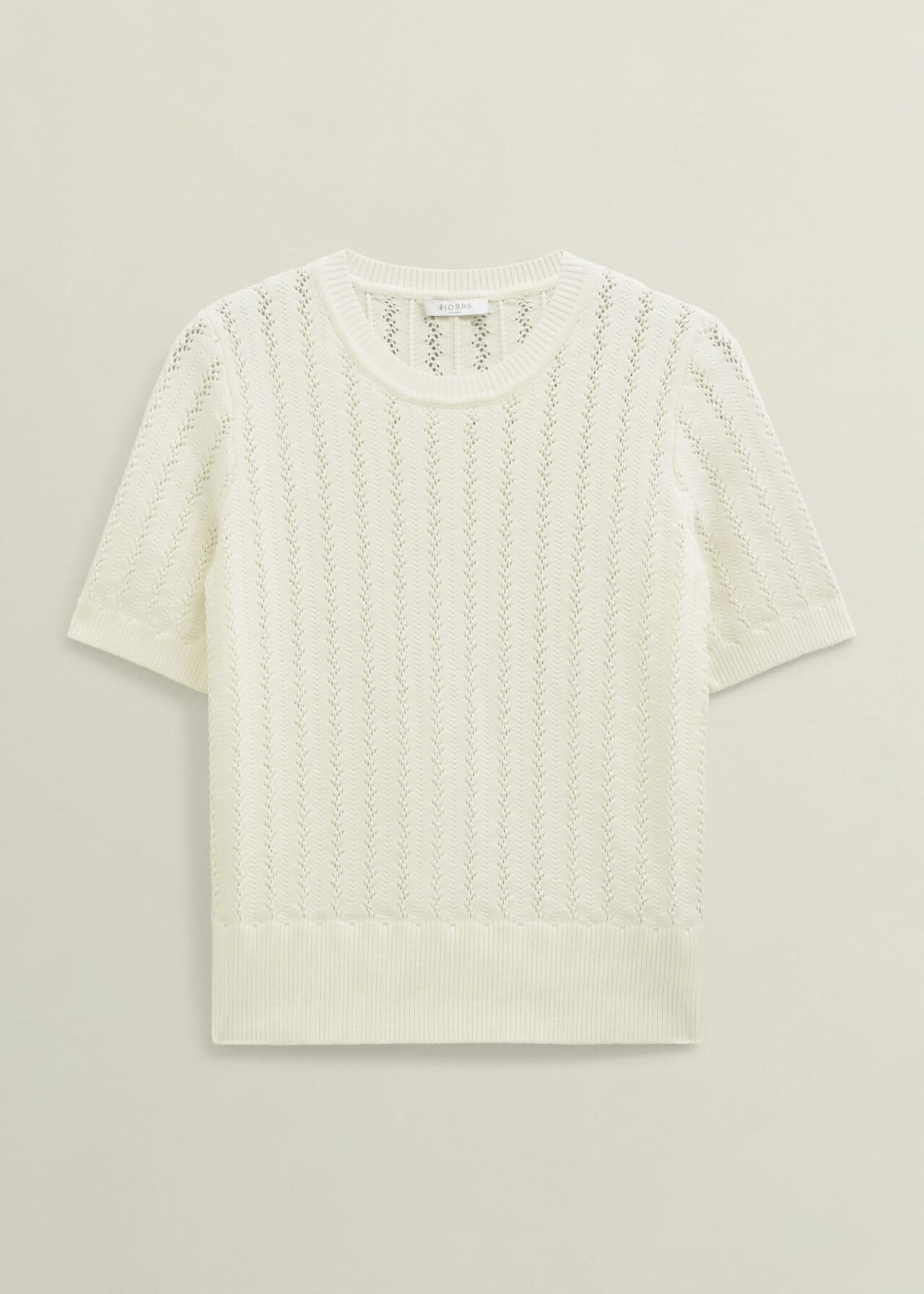 Calla Knitted Top, Warm Ivory, hi-res