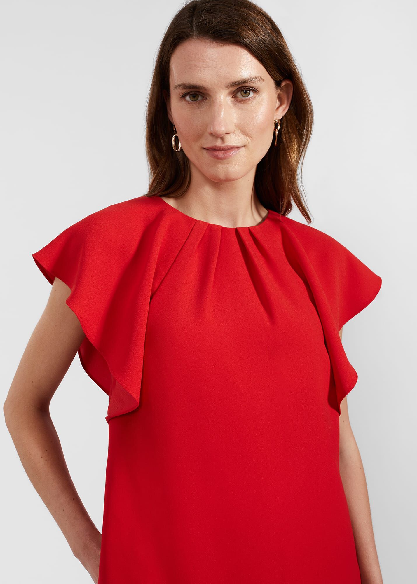 Rosario Frill Sleeveless Dress | Hobbs UK | Rosario Frill Sleeveless Dress | Hobbs UK |