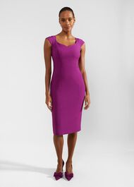 Lillia Shift Dress, Magenta Purple, hi-res