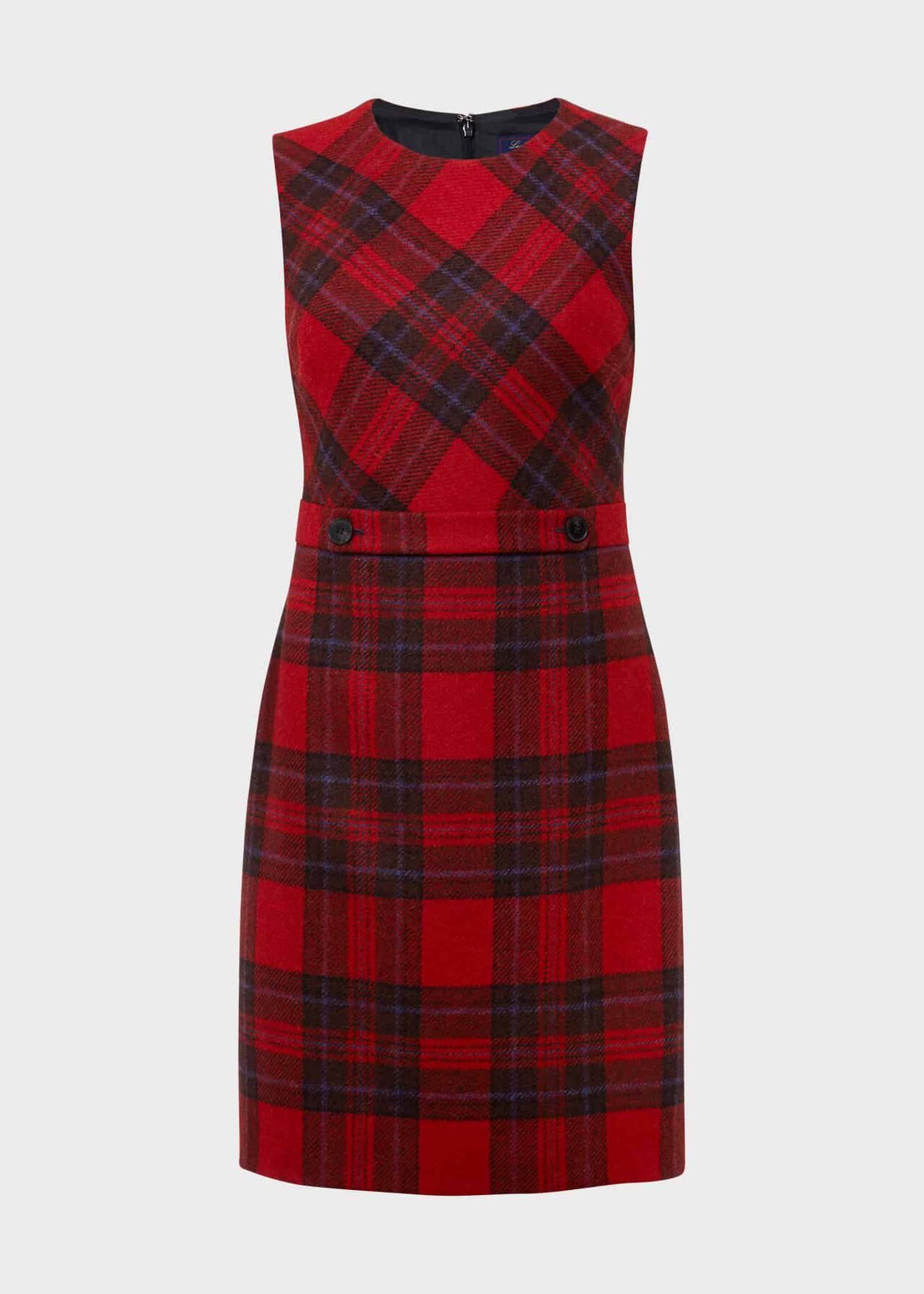 Melanie Wool Dress, Red Black, hi-res