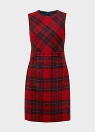 Melanie Wool Dress, Red Black, hi-res