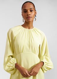Acacia Silk Dress, Pastel Yellow, hi-res