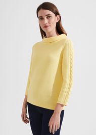 Camilla Cotton Jumper, Lemon Zest, hi-res