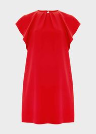 Rosario Frill Sleeveless Dress, Cherry Red, hi-res